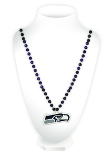 Seattle Seahawks Beads with Medallion Mardi Gras Style Z157-9474654403 Seattle Seahawks Beads with Medallion Mardi Gras Style Z157-9474654403