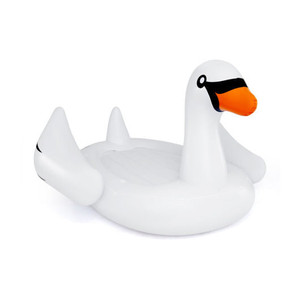 Giant Inflatable Swan Floating Island 4-Person Pool Float with 4 Cups Holders - Color: White D681-NP12236US Giant Inflatable Swan Floating Island 4-Person Pool Float with 4 Cups Holders - Color: White D681-NP12236US