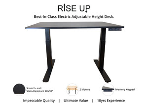 30" Adjustable Black Stainless Steel Standing Desk N270-397723 30" Adjustable Black Stainless Steel Standing Desk N270-397723