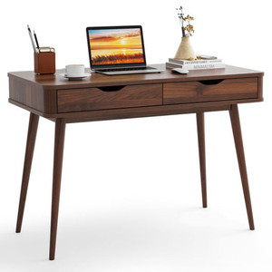43.5 Inch Computer Desk with 2 Drawers for Small Spaces-White B593-CB10722 43.5 Inch Computer Desk with 2 Drawers for Small Spaces-White B593-CB10722