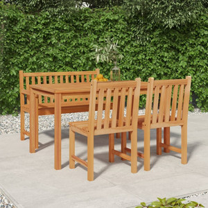 Garden Dining Set Teak Fine sanded teak hardwood Medium A949-3157151 Garden Dining Set Teak Fine sanded teak hardwood Medium A949-3157151