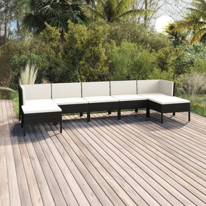 Garden Lounge Set Black A949-3094540 Garden Lounge Set Black A949-3094540
