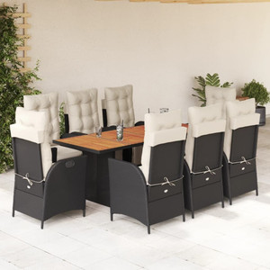 Garden Dining Set Black PE rattan 9 Piece Set A949-3213367 Garden Dining Set Black PE rattan 9 Piece Set A949-3213367