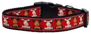 Reindeer Nylon Ribbon Collars Medium S528-125-038 MD Reindeer Nylon Ribbon Collars Medium S528-125-038 MD