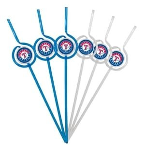 Texas Rangers Team Sipper Straws CO Z157-1558001924 Texas Rangers Team Sipper Straws CO Z157-1558001924
