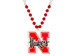 Nebraska Cornhuskers Beads with Medallion Mardi Gras Style CO Z157-9474654677 Nebraska Cornhuskers Beads with Medallion Mardi Gras Style CO Z157-9474654677