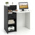 Reception Office Desk with Open Shelf and Lockable Drawer-Black - Color: Black D681-CB10404BS