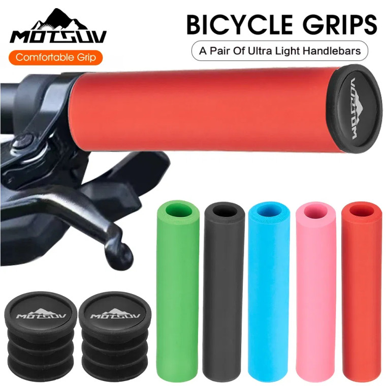 Color: Red, Ships From: CHINA - MOTSUV Bicycle Girps Ultra Light Silicone Material Handlebar Girps  F640-12000034433523792