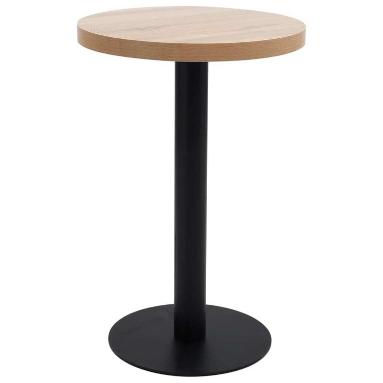  Bistro Table Light brown and black MDF, Steel Small Durable A949-286418