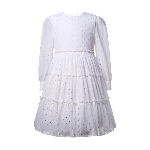 Ruweyda white  polka dot short dress