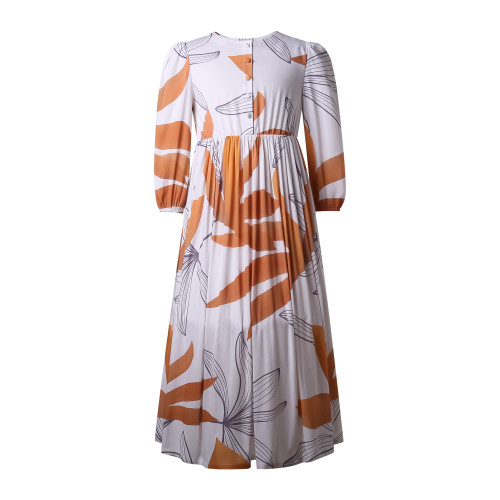 Sagal summer dress / orange /maxi style