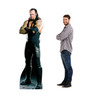 Life-size Undertaker Cardboard Standup with back and front view with dimensions.