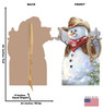 Life-size Cowboy Snowman Dona Gelsinger Cardboard Cutout