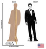 Elvis Black Tuxedo - Talking Cardboard Cutout 377T front and back view
