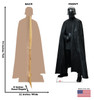 Kylo Ren - Star Wars: The Last Jedi Life- Size Cardboard Cutout 2 with back and front dimensions