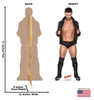 Finn Balor Life-size cardboard standee front and back with dimensions.