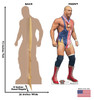 Kurt Angle Life-size cardboard standee front and back with dimensions.