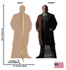 Jacob Kowalski Lifes-size Cardboard Standee Front and Back with Dimensions.