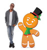 Life-size cardboard standee of Illustrated Gingerbread Man with Model.