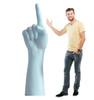 Life-size cardboard standee of a Number 1 Hand with model.