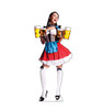 Life-size cardboard standee of a Bar Maiden in Red Skirt.