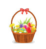 Life-size cardboard standee of an Easter Basket.