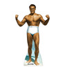 Life-size cardboard standee of Charles Atlas bodybuilder.