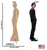 Life-size cardboard standee of Jughead Jones from the TV Series Riverdale with back and front dimensions.