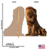 Life-size cardboard standee of King Mufasa and Young Simba from Disney's live action film The Lion King Front and Back View