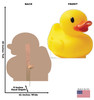 Life-size cardboard standee of a Rubber Duck Front and Back View