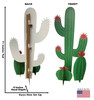 Life-size cardboard standee of a Cactus Grouping  Front and Back View