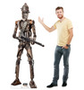 Life-size cardboard standee of IG-11 fromThe Mandalorian with model.