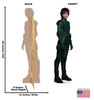 Life-size cardboard standup of Holly Short from Artemis Fowl with back and front dimensions.