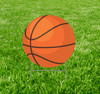 Coroplast outdoor yard sign icon of a basketball.