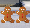 Coroplast outdoor Ginger Bread Men Yard Sign Set of 2.