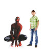 Life-size cardboard standee of Spider-Man from Marvels Timeless Collection with model.