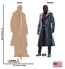 Life-size cardboard standee of Baron Zemo with front and back dimensions.