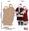 Santa and Mrs. Claus Cardboard Cutout Stand in front and back