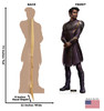 Life-size cardboard standee of Kingo from the Marvel movie The Eternals with back and front dimensions.