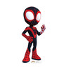 Life-size cardboard standee of Miles Morales Spider-Man.