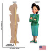 Life-size cardboard standee of Ming Lee from Disney/Pixar's Turning Red with back and front dimension.