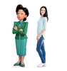 Life-size cardboard standee of Ming Lee from Disney/Pixar's Turning Red with model.