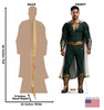 Life-size cardboard standee of Pedro Pena from the new movie Shazam! Fury of the Gods with back and front dimensions.