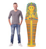 Life-size cardboard standee of Pharaoh Sarcophagus Mummy with model.