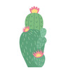 Life-size cardboard standee of a Group Cactus 48 inches tall.