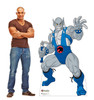 Life-size cardboard standee of Panthro from the Thunder Cats TV series with model.