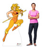 Life-size cardboard standee of Cheetara from the Thunder Cats TV series with model.