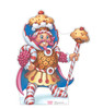 Life-size cardboard standee of King Kandy from Candy Land.