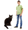 Life-size cardboard standee of a Black Cat with model.