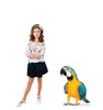 Life-size cardboard standee of a Parrot with model.